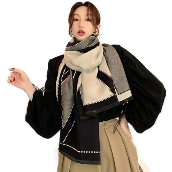 Women's Large Soft Scarves Pashmina Shawls & Wraps Cashmere Feel Scarves